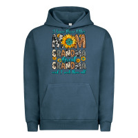 Pigment Midnight Navy i have three tittles mom grandma great grandma Urban Hoodie - Zillion Design Studio