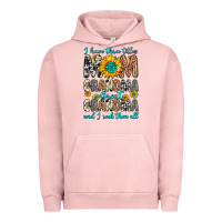 Pigment Salmon i have three tittles mom grandma great grandma Urban Hoodie - Zillion Design Studio