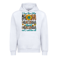 White i have three tittles mom grandma great grandma Urban Hoodie - Zillion Design Studio