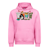Fuchsia Pink alaskan border collie dog coffee cups Urban Hoodie - texasbilliewilder