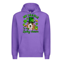 Purple st.patrick's day my beagle is my lucky charm Premium Hoodie - RanaPortraitStore