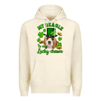 Sandshell st.patrick's day my beagle is my lucky charm Premium Hoodie - RanaPortraitStore