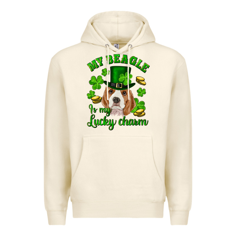St.patrick's Day My Beagle Is My Lucky Charm Premium Hoodie by RanaPortraitStore | Teevron