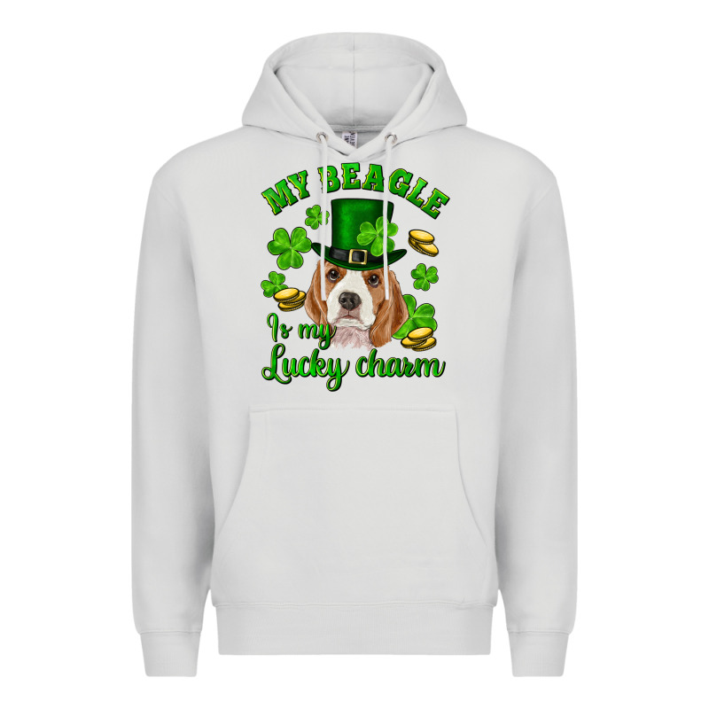 St.patrick's Day My Beagle Is My Lucky Charm Premium Hoodie by RanaPortraitStore | Teevron