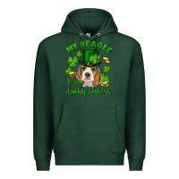 Sports Green st.patrick's day my beagle is my lucky charm Premium Hoodie - RanaPortraitStore