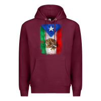 Burgundy mexico and puerto rico flag Premium Hoodie - Zillion Design Studio