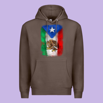 Mexico And Puerto Rico Flag Premium Hoodie Designed By Zillion Design Studio