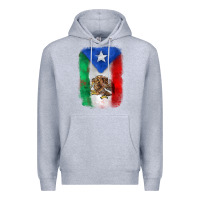 Heather Grey mexico and puerto rico flag Premium Hoodie - Zillion Design Studio