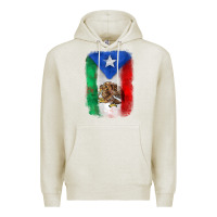 Oatmeal Heather mexico and puerto rico flag Premium Hoodie - Zillion Design Studio