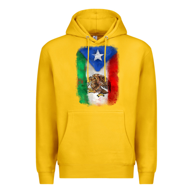 Mexico And Puerto Rico Flag Premium Hoodie by Zillion Design Studio | Teevron