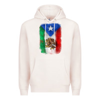 Pale Pink mexico and puerto rico flag Premium Hoodie - Zillion Design Studio