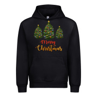 Black merry christmas trees Urban Hoodie - RanaPortraitStore