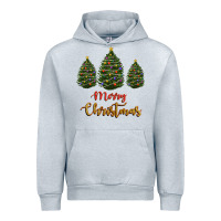 Heather Grey merry christmas trees Urban Hoodie - RanaPortraitStore