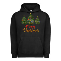 Pigment Black merry christmas trees Urban Hoodie - RanaPortraitStore