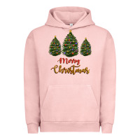 Pigment Salmon merry christmas trees Urban Hoodie - RanaPortraitStore
