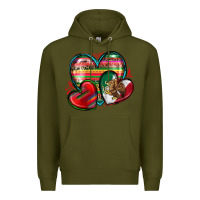 Army Green mexican hearts Premium Hoodie - Zillion Design Studio