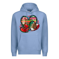 Colony Blue mexican hearts Premium Hoodie - Zillion Design Studio