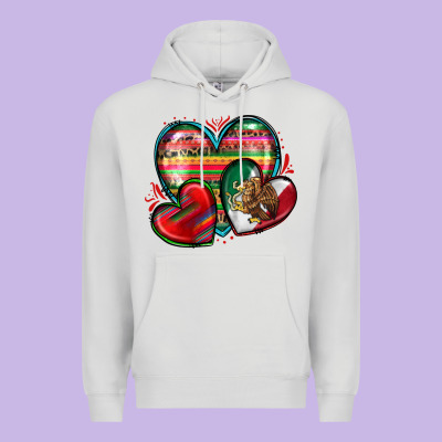 Mexican Hearts Premium Hoodie Designed By Zillion Design Studio