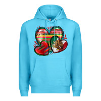Ocean Blue mexican hearts Premium Hoodie - Zillion Design Studio