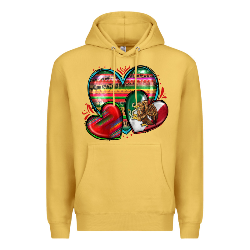 Mexican Hearts Premium Hoodie by Zillion Design Studio | Teevron