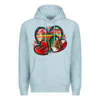Blue Mist mexican hearts Premium Hoodie - Zillion Design Studio