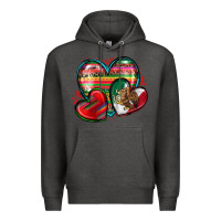 Charcoal Heather mexican hearts Premium Hoodie - Zillion Design Studio