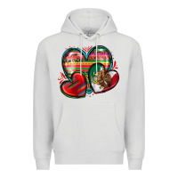 Dove Grey mexican hearts Premium Hoodie - Zillion Design Studio