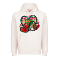 Pale Pink mexican hearts Premium Hoodie - Zillion Design Studio