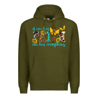 Army Green if one has faith one has everything Premium Hoodie - texasbilliewilder