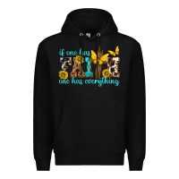 Black if one has faith one has everything Premium Hoodie - texasbilliewilder
