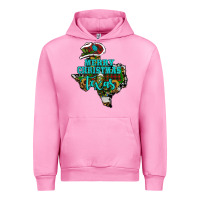 Fuchsia Pink Merry Christmas Texas Map Urban Hoodie - RanaPortraitStore