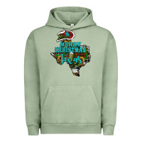 Pigment Oil Green Merry Christmas Texas Map Urban Hoodie - RanaPortraitStore