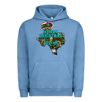 Pigment Pebble Blue Merry Christmas Texas Map Urban Hoodie - RanaPortraitStore
