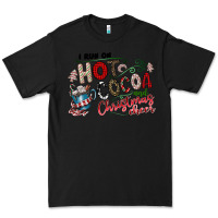 Black I Run Hot Cocoa And Christmas Cheer Premium Tee - CowhideDigitalArt