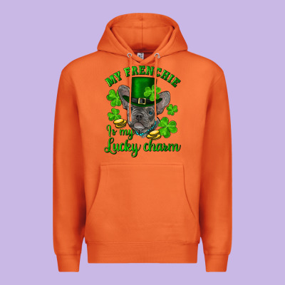 St.patrick's Day My French Bulldog Is My Lucky Charm Premium Hoodie Designed By Ranaportraitstore