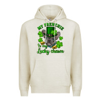 Oatmeal Heather st.patrick's day my french bulldog is my lucky charm Premium Hoodie - RanaPortraitStore