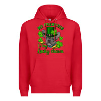 Red st.patrick's day my french bulldog is my lucky charm Premium Hoodie - RanaPortraitStore