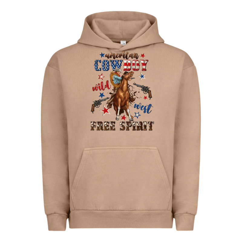 American Cowboy Wild West Free Spirit Urban Hoodie by texasbilliewilder | Teevron