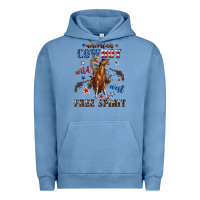 Pigment Pebble Blue american cowboy wild west free spirit Urban Hoodie - texasbilliewilder