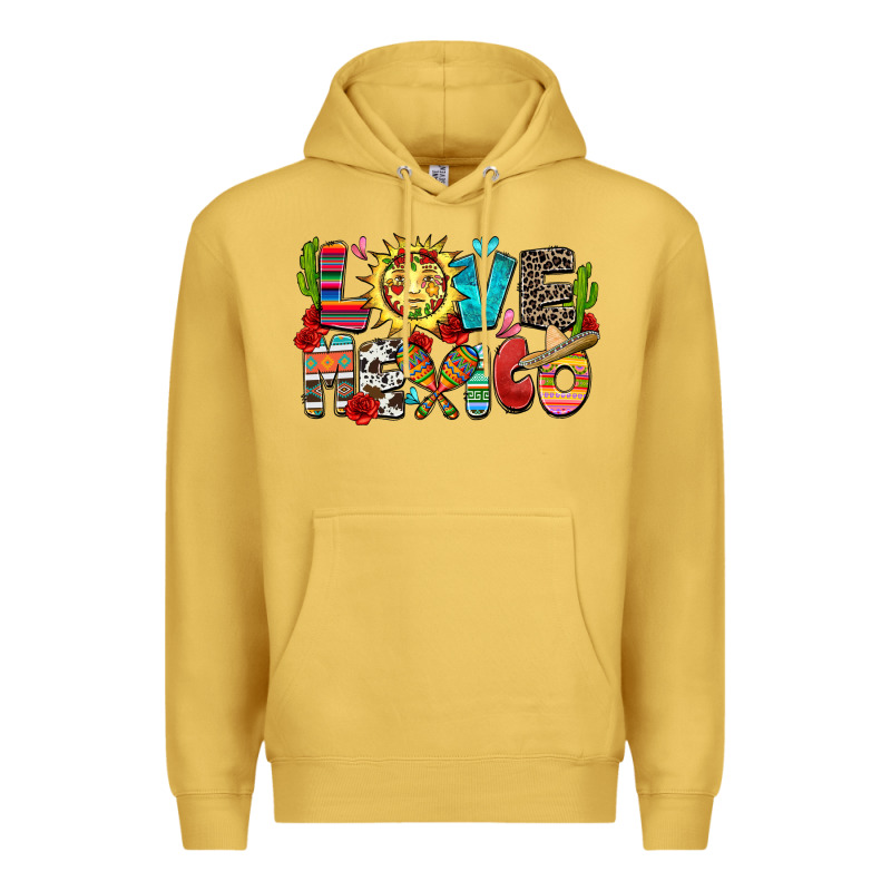 Love Mexico Premium Hoodie by Zillion Design Studio | Teevron