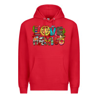 Red love mexico Premium Hoodie - Zillion Design Studio