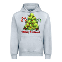 Heather Grey Merry Christmas Tennis Urban Hoodie - RanaPortraitStore