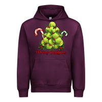 Mauve Wine Merry Christmas Tennis Urban Hoodie - RanaPortraitStore