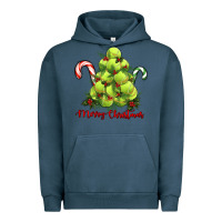 Pigment Midnight Navy Merry Christmas Tennis Urban Hoodie - RanaPortraitStore