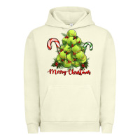 Pigment Pistachio Merry Christmas Tennis Urban Hoodie - RanaPortraitStore