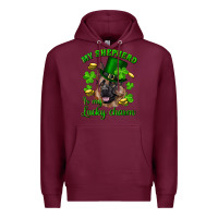 Burgundy st.patrick's day my shepherd is my lucky charm Premium Hoodie - RanaPortraitStore