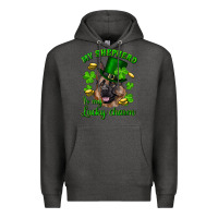 Charcoal Heather st.patrick's day my shepherd is my lucky charm Premium Hoodie - RanaPortraitStore