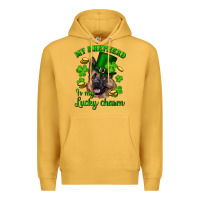 Mustard st.patrick's day my shepherd is my lucky charm Premium Hoodie - RanaPortraitStore