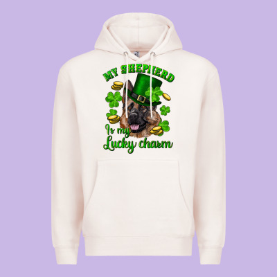 St.patrick's Day My Shepherd Is My Lucky Charm Premium Hoodie Designed By Ranaportraitstore