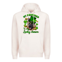 Pale Pink st.patrick's day my shepherd is my lucky charm Premium Hoodie - RanaPortraitStore